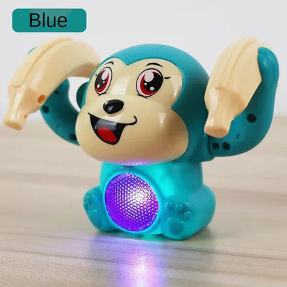 Infant Moving Flipping Dancing Toys Musical Monkey With Light Baby Crawling Interactive Tummy Time  8