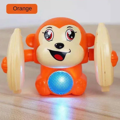 Infant Moving Flipping Dancing Toys Musical Monkey With Light Baby Crawling Interactive Tummy Time  9