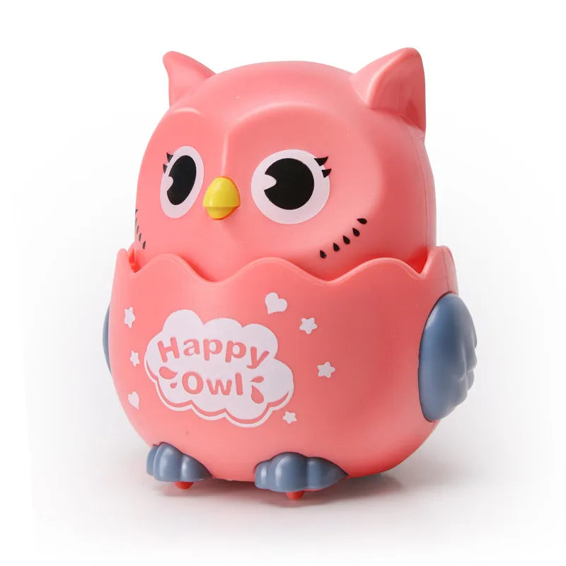 Interactive Kids Owl Shaped Press Mechanical Wind Up Sliding Toys For Boys And Girls Xmas Birthday  5