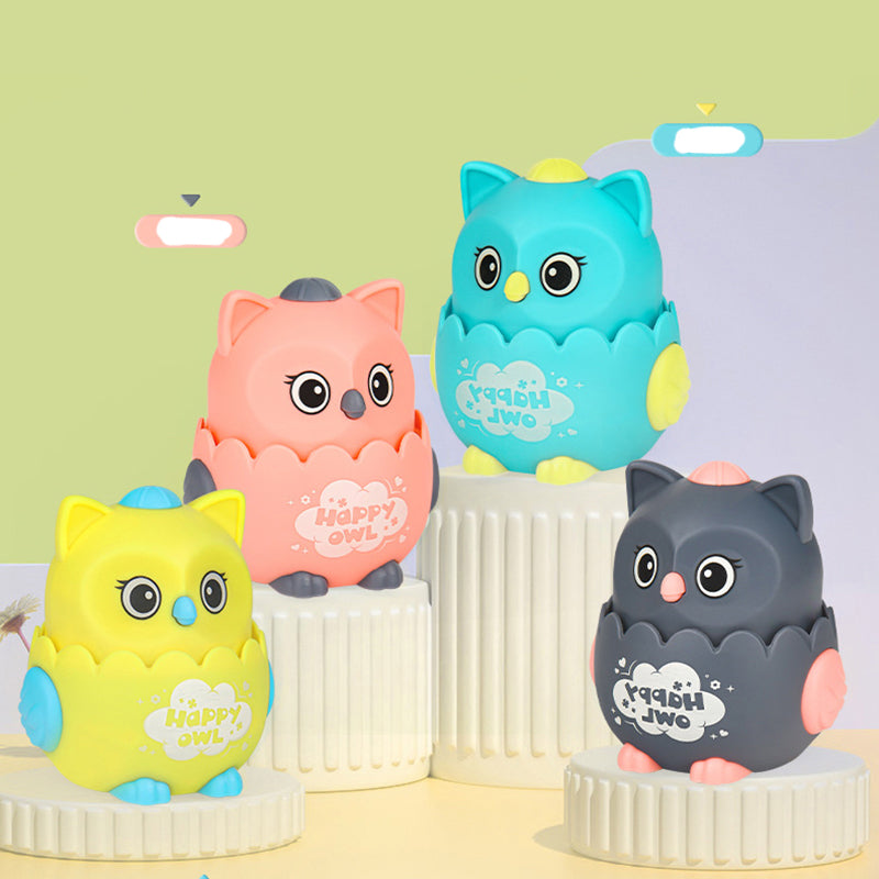 Interactive Kids Owl Shaped Press Mechanical Wind Up Sliding Toys For Boys And Girls Xmas Birthday  4