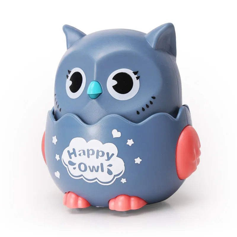 Interactive Kids Owl Shaped Press Mechanical Wind Up Sliding Toys For Boys And Girls Xmas Birthday  8