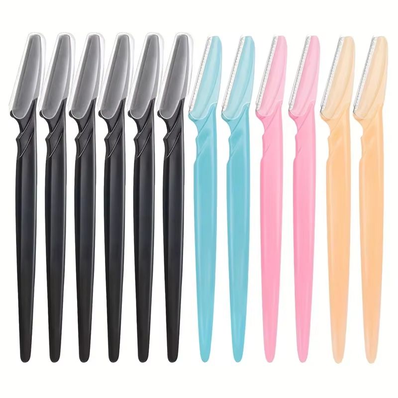 Karsyngirl 12 Pcs Mix Color Eyebrow Razor and Face Hair Remover Set for Women