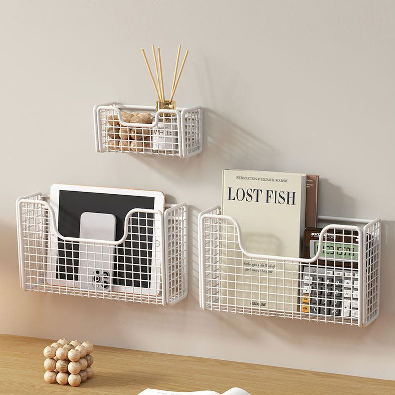 Punchfree Kitchen Cabinet Door Storage Box Iron Rack Wallmounted Plastic Wrap Rack For Refrigerator 1