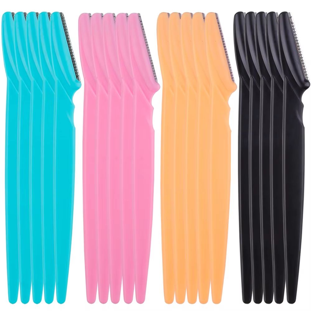 Karsyngirl 3/4/10 Pcs Eyebrow Trimmer Blade Shaver Portable Face Razor Set Facial Hair Remover and Brow Shaper
