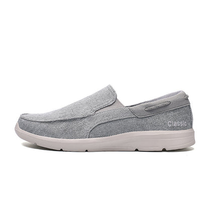 Fashion Casual Men Shoes Lightweight Breathable Canvas Slip On Loafers Driving Sneakers Summer Shoe 5