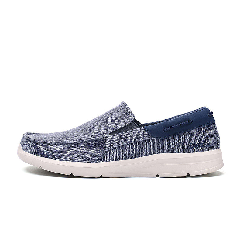 Fashion Casual Men Shoes Lightweight Breathable Canvas Slip On Loafers Driving Sneakers Summer Shoe 6