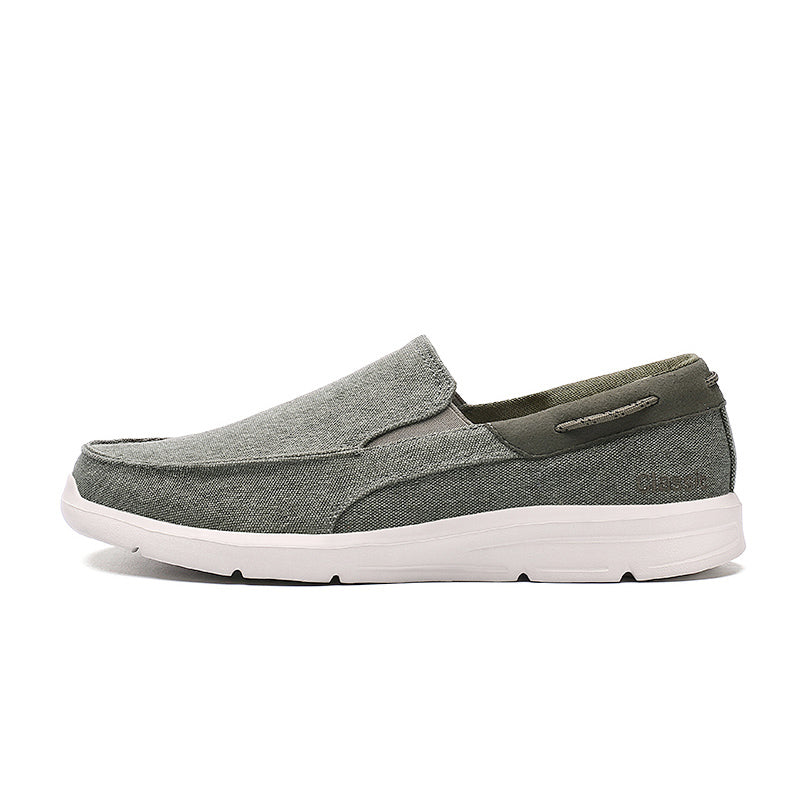 Fashion Casual Men Shoes Lightweight Breathable Canvas Slip On Loafers Driving Sneakers Summer Shoe 7
