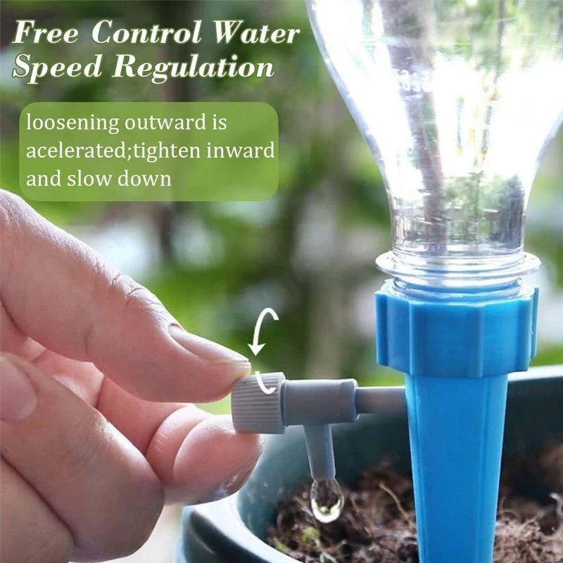 Self Watering Spike Automatic Drip Irrigation System Adjustable Water Dripper For Flower Plants And 1