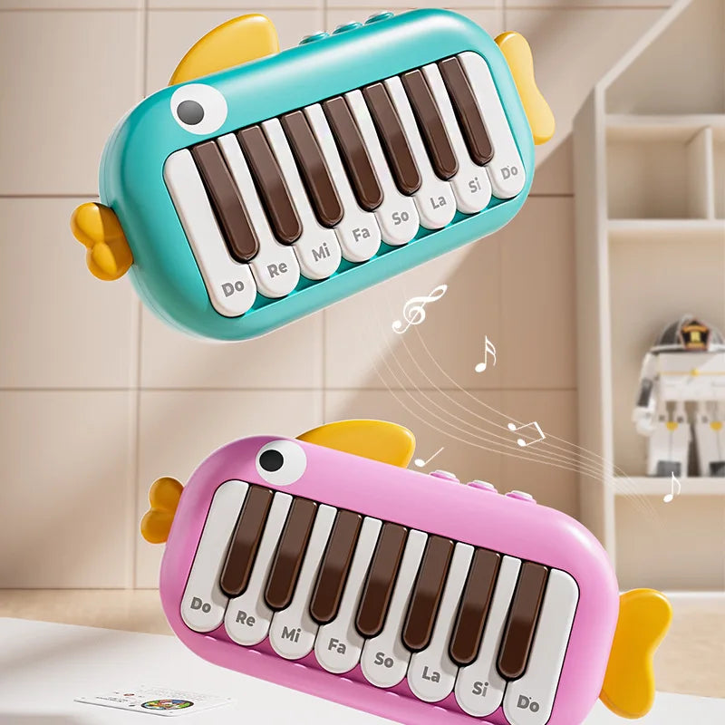 Montessori Baby Music Instruments, Multifunctional Pocket Piano Keyboard Toy, Electronic Learning Educational Games