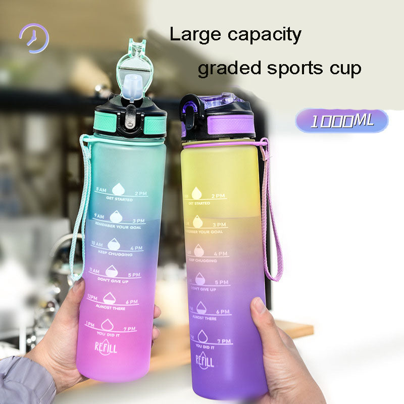 Portable Plastic Water Cup Summer Sports Cup With Rope Large Capacity Cup For Men And Women 5