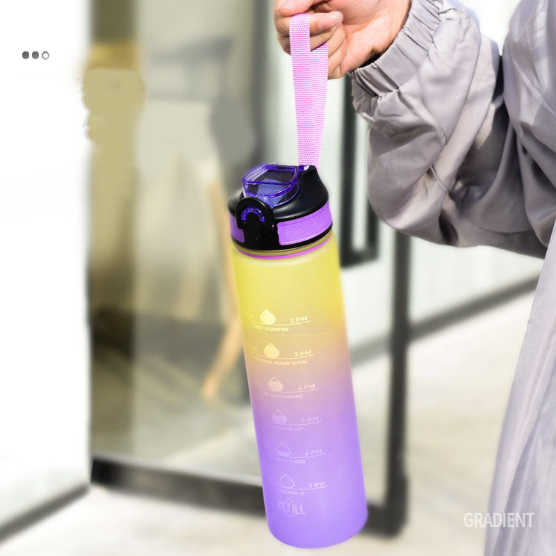 Portable Plastic Water Cup Summer Sports Cup With Rope Large Capacity Cup For Men And Women 7