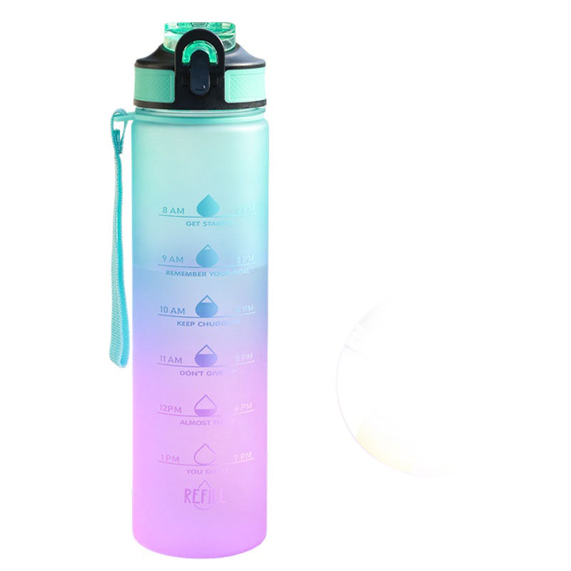 Portable Plastic Water Cup Summer Sports Cup With Rope Large Capacity Cup For Men And Women 8