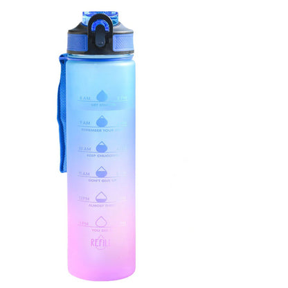 Portable Plastic Water Cup Summer Sports Cup With Rope Large Capacity Cup For Men And Women 9