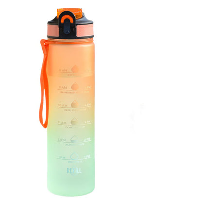 Portable Plastic Water Cup, Summer Sports Cup with Rope, Large Capacity Cup for Men and Women