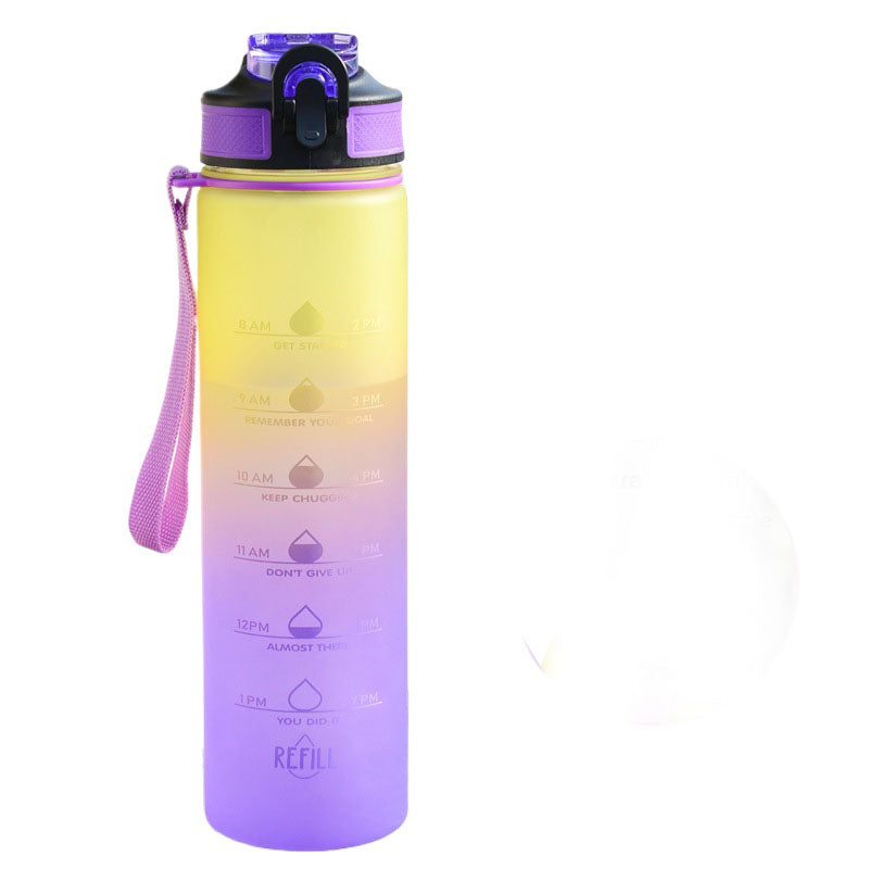 Portable Plastic Water Cup Summer Sports Cup With Rope Large Capacity Cup For Men And Women 3