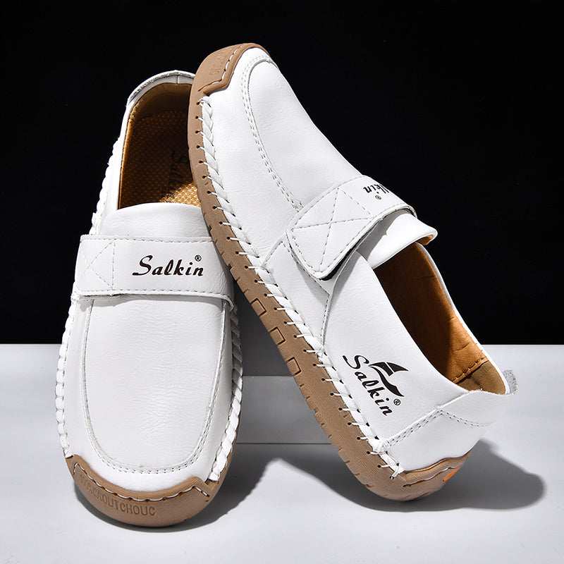 Lightweight Men's Slip On Loafers Soft Leather Non Slip Casual Driving Shoes Fashion Sneakers