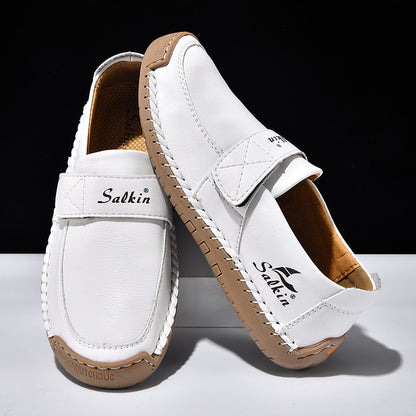 Lightweight Men's Slip On Loafers Soft Leather Non Slip Casual Driving Shoes Fashion Sneakers