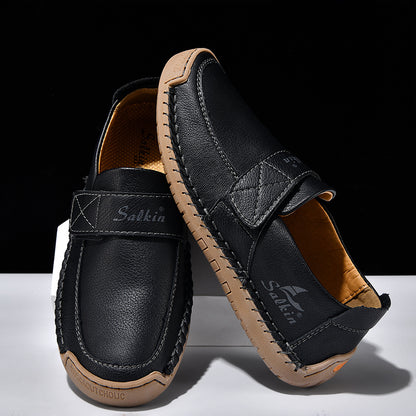 Lightweight Men's Slip On Loafers Soft Leather Non Slip Casual Driving Shoes Fashion Sneakers
