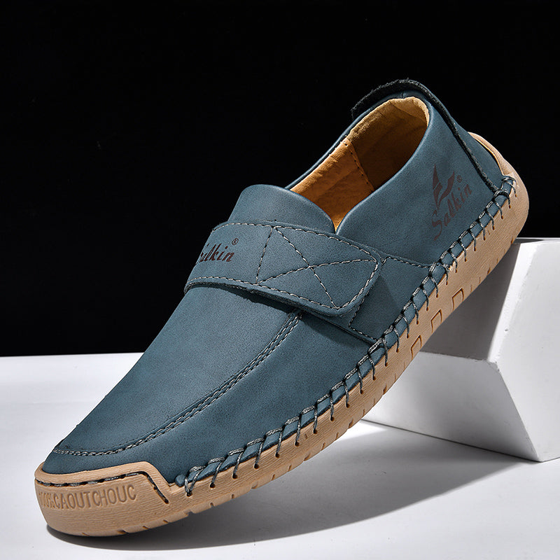 Lightweight Men's Slip On Loafers Soft Leather Non Slip Casual Driving Shoes Fashion Sneakers