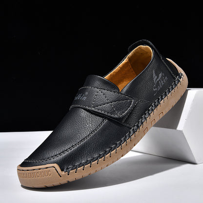 Lightweight Men's Slip On Loafers Soft Leather Non Slip Casual Driving Shoes Fashion Sneakers