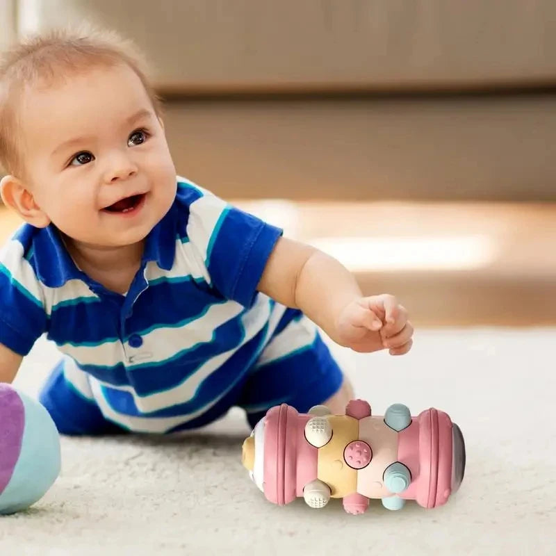 Montessori Educational Baby Crawling Roller Toy, Tummy Time Activity, Sensory Development Toy for Infants