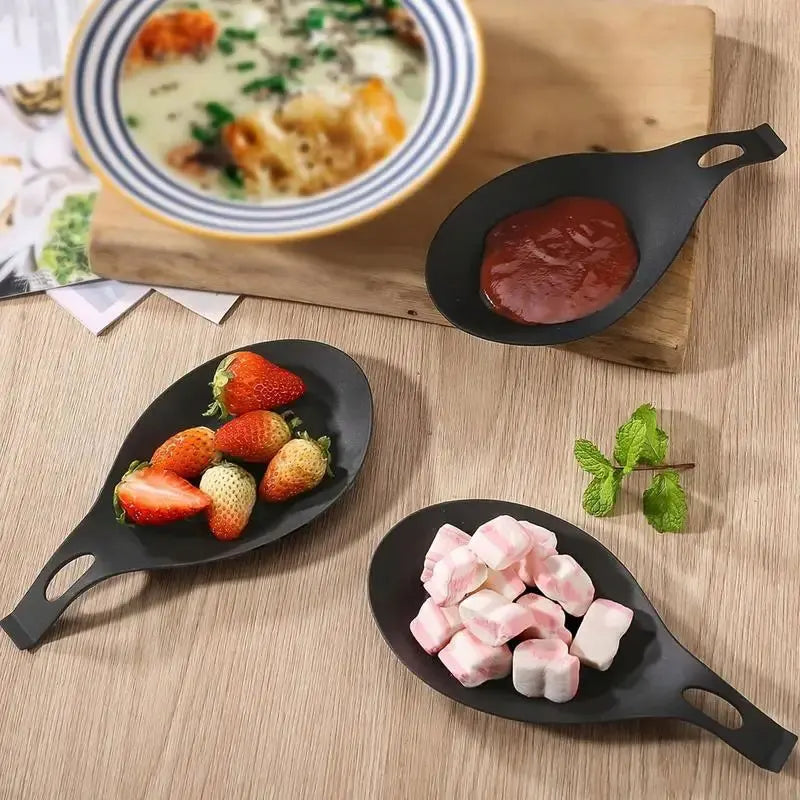 Heat Resistant Silicone Spoon Rest, Spatula Holder, Utensil Placemat Tray