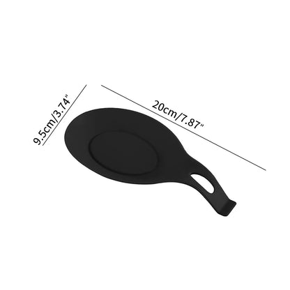 Heat Resistant Silicone Spoon Rest, Spatula Holder, Utensil Placemat Tray