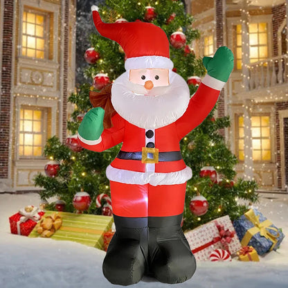 Backpack Santa Claus Christmas Decoration Inflatable Toys LED Light Indoor Outdoor Decor Holiday Gi 2