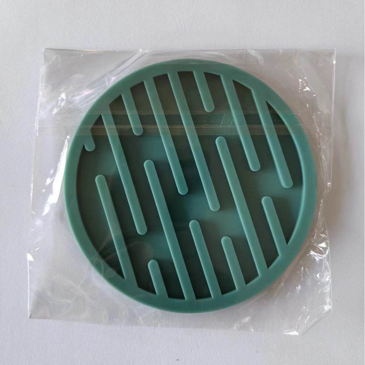 Heatresistant Silicone Coaster Antislip Round Striped Beverage Coaster Waterdraining Coasters 3