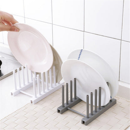 Household Plastic Dish Rack, Detachable Storage Frame, Kitchen Plate and Pot Cover Racks, Drainage Shelf