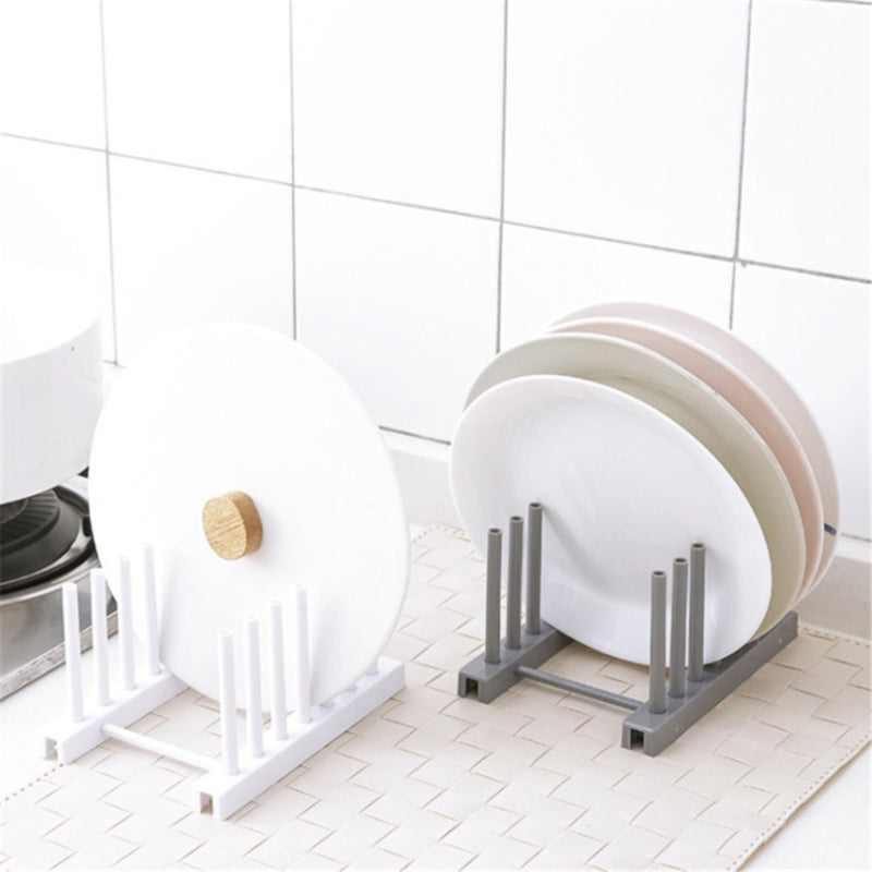 Household Plastic Dish Rack Detachable Storage Frame Kitchen Plate And Pot Cover Racks Drainage She 1