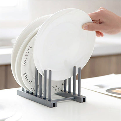 Household Plastic Dish Rack Detachable Storage Frame Kitchen Plate And Pot Cover Racks Drainage She 4