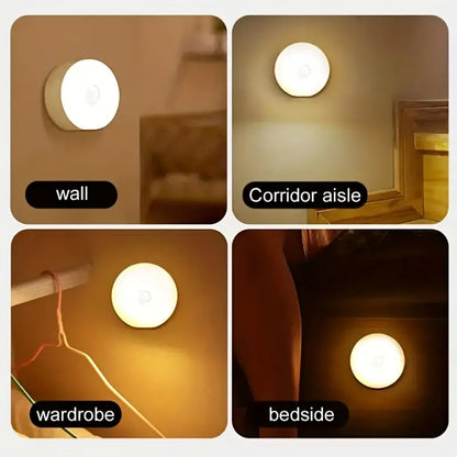 Wireless LED Motion Sensor Night Light For Bedroom Staircase Closet And Home Decor 4