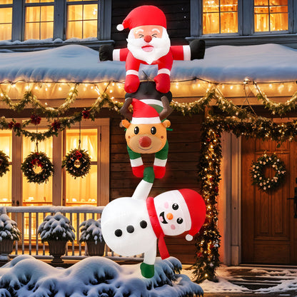 Christmas Inflatables Decor Climbing Santa Claus Xmas Decor For Beam Roof Tree Indoor Party Holiday 3