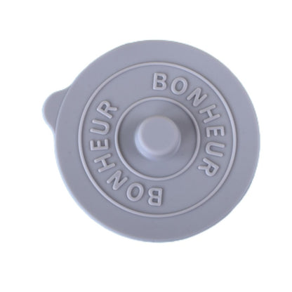 Round Creative Water Cup Lid, Simple Silicone Rubber Cover with Concave Embossed Letters, Leak-Proof