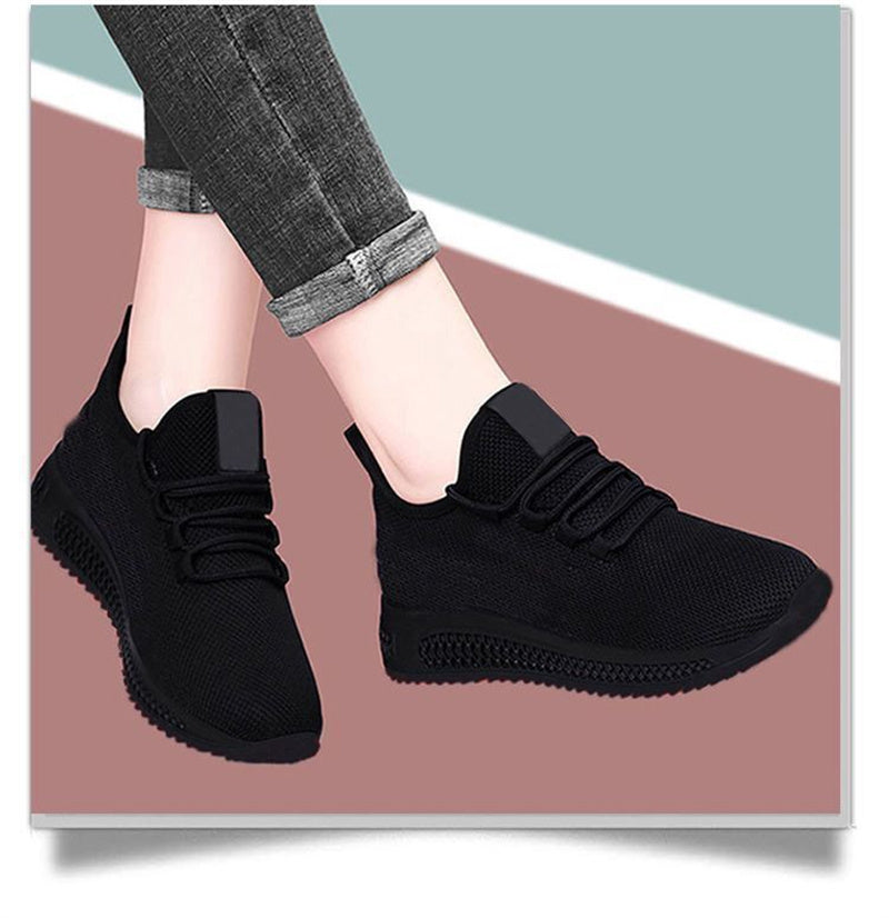 Breathable Round Toe Sneakers for Women Spring Summer Casual Comfortable Thick Sole Sports Shoes