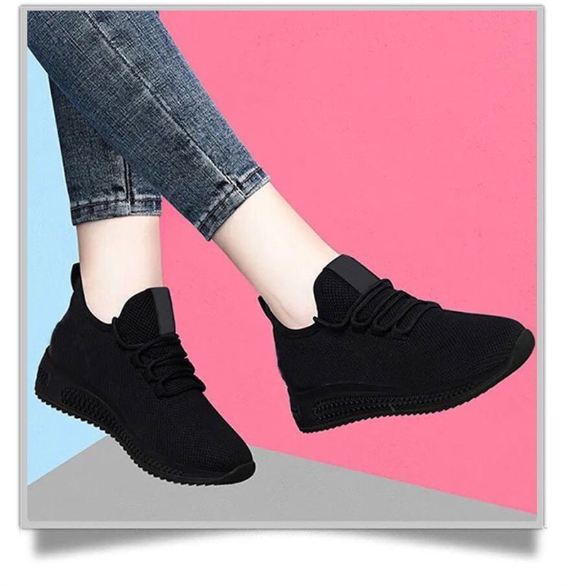 Breathable Round Toe Sneakers for Women Spring Summer Casual Comfortable Thick Sole Sports Shoes