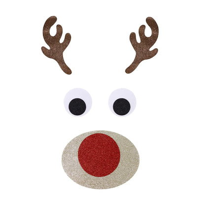 Felt Cloth Snowman, Elk Wall Sticker, Christmas Door Window Stickers Santa Claus Christmas Home Decoration