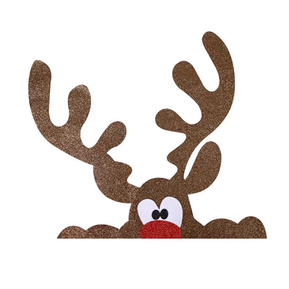 Felt Cloth Snowman, Elk Wall Sticker, Christmas Door Window Stickers Santa Claus Christmas Home Decoration