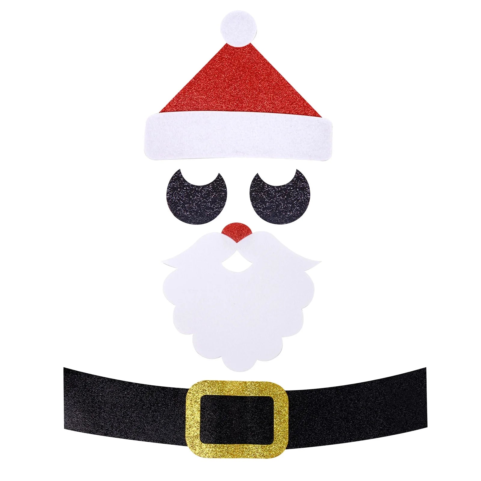 Felt Cloth Snowman, Elk Wall Sticker, Christmas Door Window Stickers Santa Claus Christmas Home Decoration