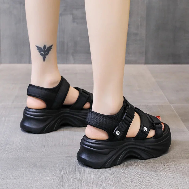 Breathable And Comfortable Womens Sandals Summer Thicksoled Elevated Beach Casual Sneakers 4
