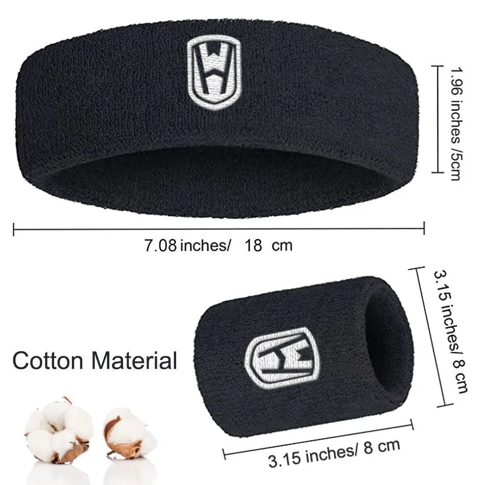 Elastic Sweatband WOSWEIR Cotton Athletic Headband For Basketball Fitness Gym Men Women Volleyball  4