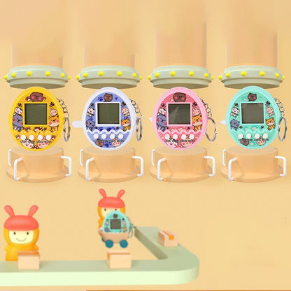Mini Handheld Electronic Pet Game Console Cute Cartoon Virtual Pet Raising Machine Random Color Toy 3