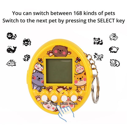 Mini Handheld Electronic Pet Game Console Cute Cartoon Virtual Pet Raising Machine Random Color Toy 4