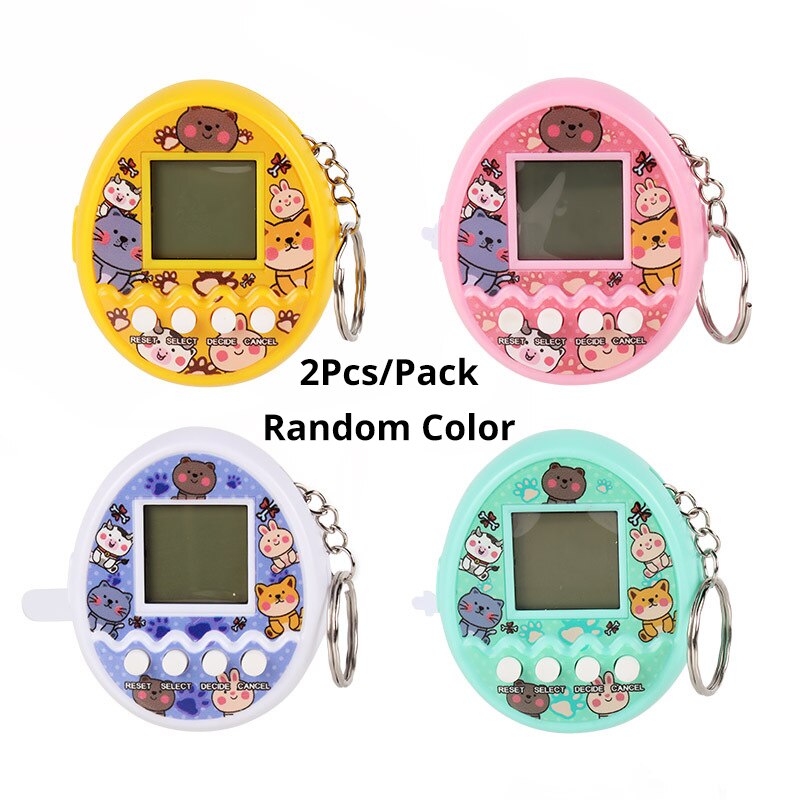 Mini Handheld Electronic Pet Game Console Cute Cartoon Virtual Pet Raising Machine Random Color Toy 5