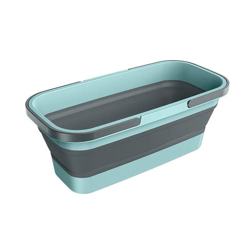 Foldable WIKHOSTAR Large Collapsible Plastic Bucket Rectangular Laundry Basket With Handle For Hous 6