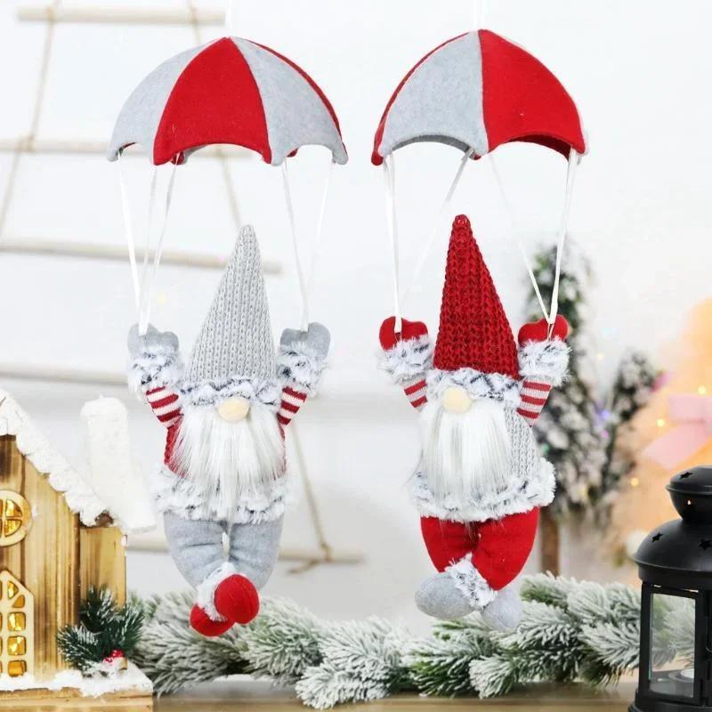 Christmas White Beard Parachuting Elderly, Parachuting Christmas Window Display, Hanging Pendants Gift