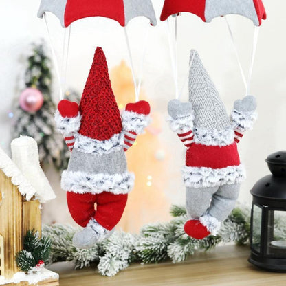 Christmas White Beard Parachuting Elderly, Parachuting Christmas Window Display, Hanging Pendants Gift
