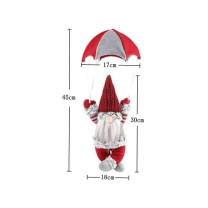 Christmas White Beard Parachuting Elderly, Parachuting Christmas Window Display, Hanging Pendants Gift