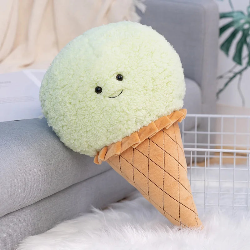 Kawaii Ice Cream Plush Toy Cute Stuffed Food Pillow Cushion Kids Birthday Room Decor Gift 5